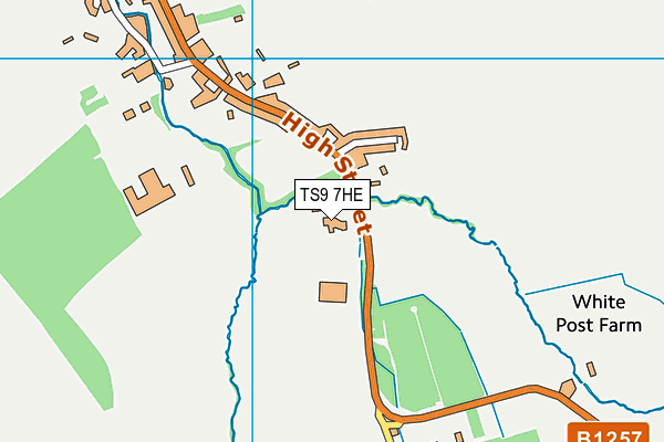 TS9 7HE map - OS VectorMap District (Ordnance Survey)