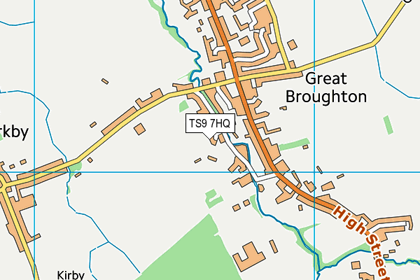 TS9 7HQ map - OS VectorMap District (Ordnance Survey)