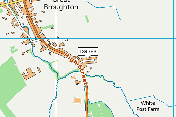 TS9 7HS map - OS VectorMap District (Ordnance Survey)