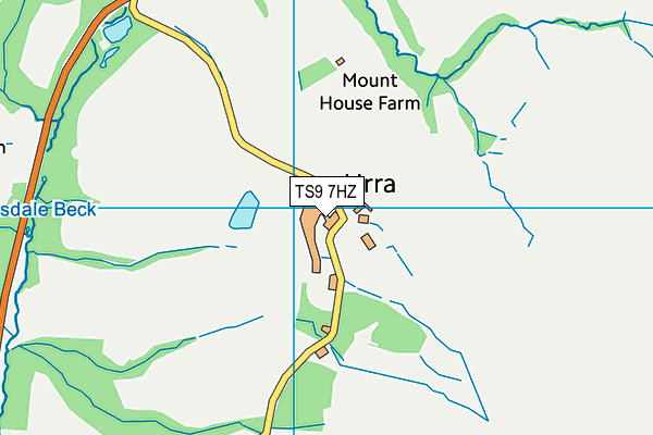 TS9 7HZ map - OS VectorMap District (Ordnance Survey)