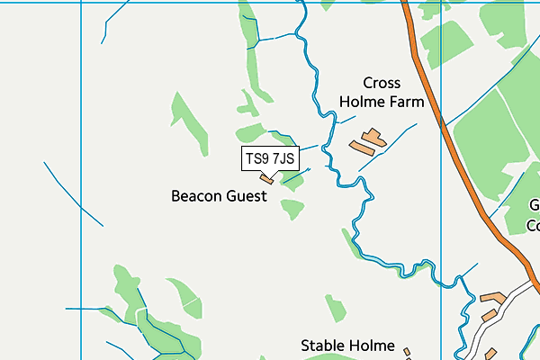 TS9 7JS map - OS VectorMap District (Ordnance Survey)