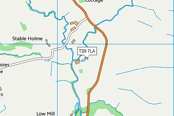 TS9 7LA map - OS VectorMap District (Ordnance Survey)