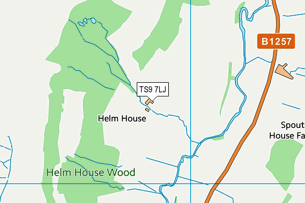 TS9 7LJ map - OS VectorMap District (Ordnance Survey)