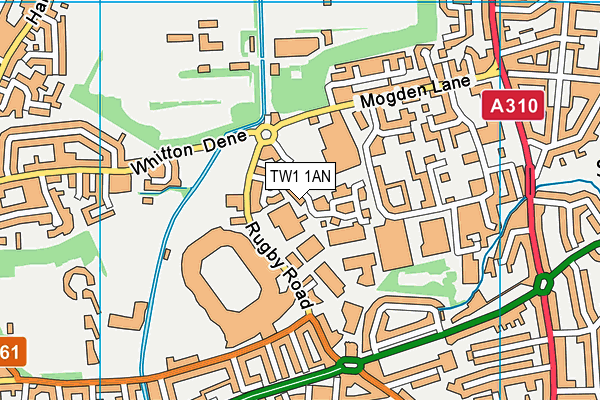 TW1 1AN map - OS VectorMap District (Ordnance Survey)