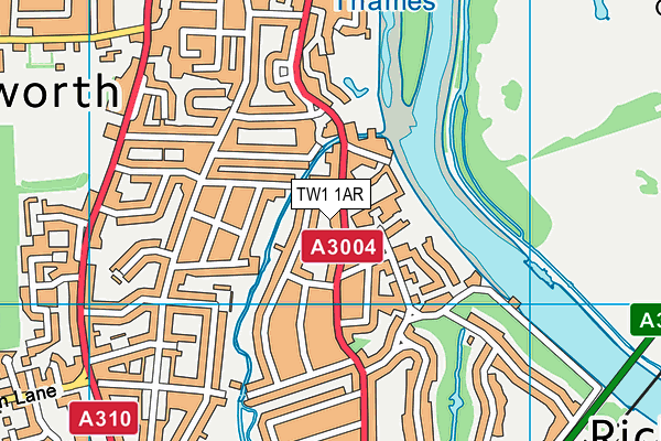 TW1 1AR map - OS VectorMap District (Ordnance Survey)