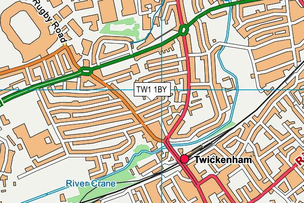TW1 1BY map - OS VectorMap District (Ordnance Survey)