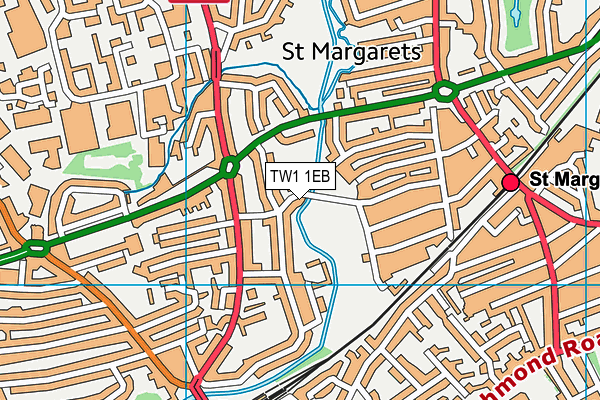 TW1 1EB map - OS VectorMap District (Ordnance Survey)