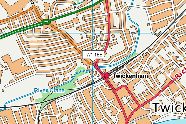 TW1 1EE map - OS VectorMap District (Ordnance Survey)