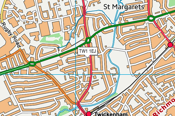 TW1 1EJ map - OS VectorMap District (Ordnance Survey)