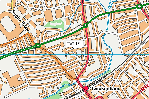 TW1 1EL map - OS VectorMap District (Ordnance Survey)