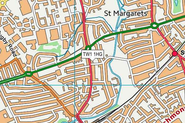 TW1 1HG map - OS VectorMap District (Ordnance Survey)