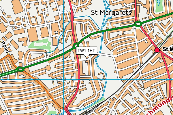 TW1 1HT map - OS VectorMap District (Ordnance Survey)