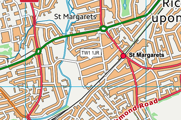 TW1 1JR map - OS VectorMap District (Ordnance Survey)