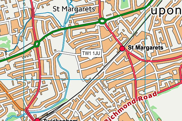 TW1 1JU map - OS VectorMap District (Ordnance Survey)