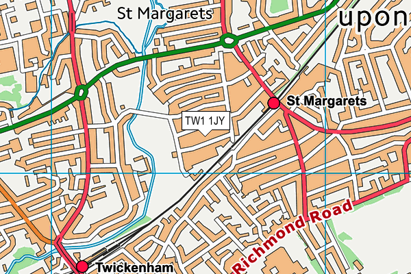 TW1 1JY map - OS VectorMap District (Ordnance Survey)