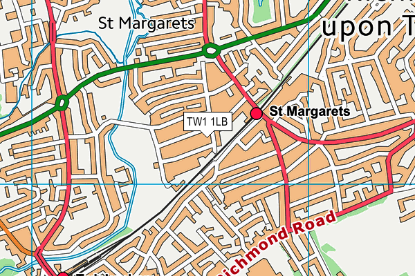 TW1 1LB map - OS VectorMap District (Ordnance Survey)