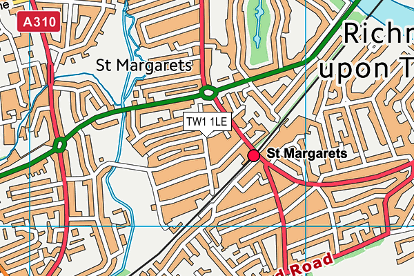TW1 1LE map - OS VectorMap District (Ordnance Survey)