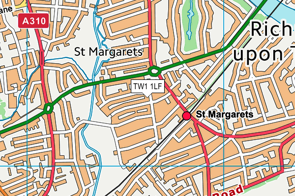 St Stephen's C E Primary School map (TW1 1LF) - OS VectorMap District (Ordnance Survey)