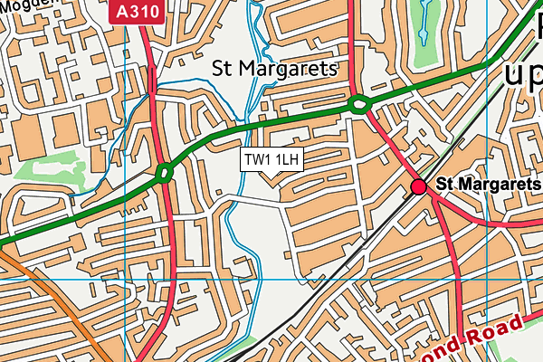 TW1 1LH map - OS VectorMap District (Ordnance Survey)