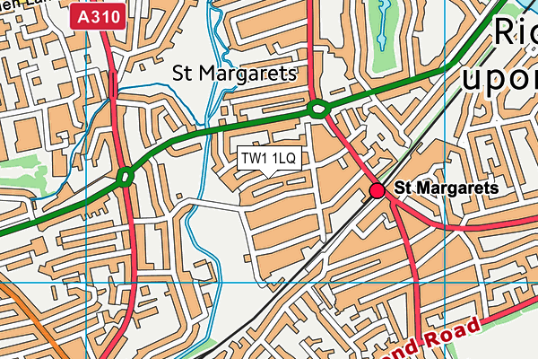 TW1 1LQ map - OS VectorMap District (Ordnance Survey)