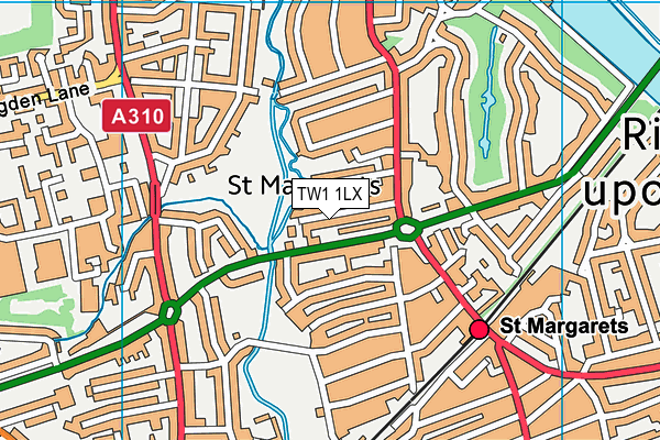 TW1 1LX map - OS VectorMap District (Ordnance Survey)