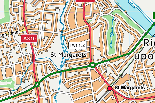 TW1 1LZ map - OS VectorMap District (Ordnance Survey)