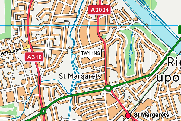 TW1 1NG map - OS VectorMap District (Ordnance Survey)