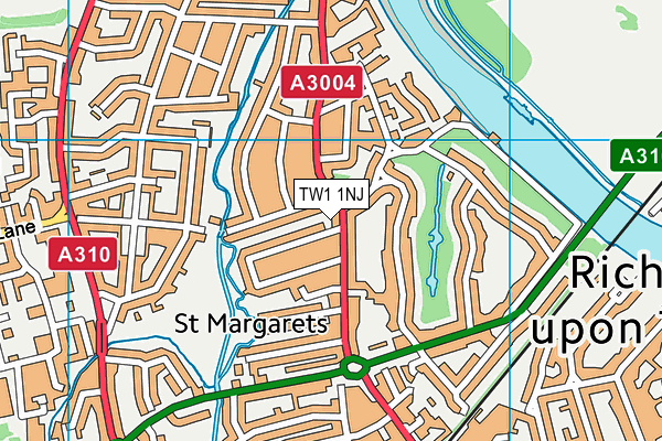 TW1 1NJ map - OS VectorMap District (Ordnance Survey)