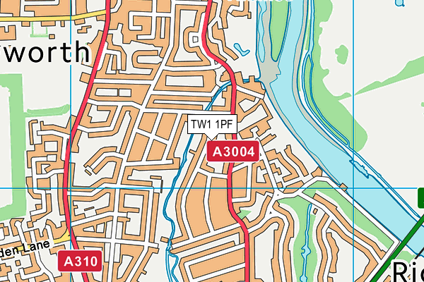 TW1 1PF map - OS VectorMap District (Ordnance Survey)