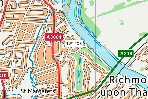 TW1 1QB map - OS VectorMap District (Ordnance Survey)