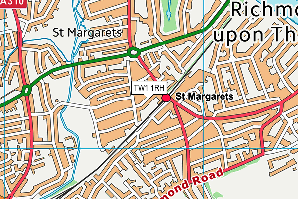 TW1 1RH map - OS VectorMap District (Ordnance Survey)