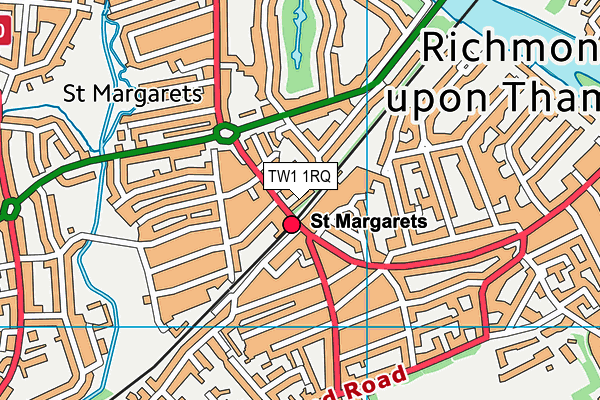 TW1 1RQ map - OS VectorMap District (Ordnance Survey)