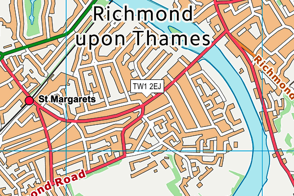 TW1 2EJ map - OS VectorMap District (Ordnance Survey)