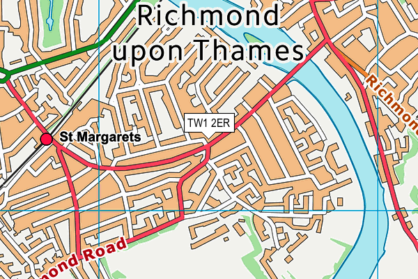 TW1 2ER map - OS VectorMap District (Ordnance Survey)