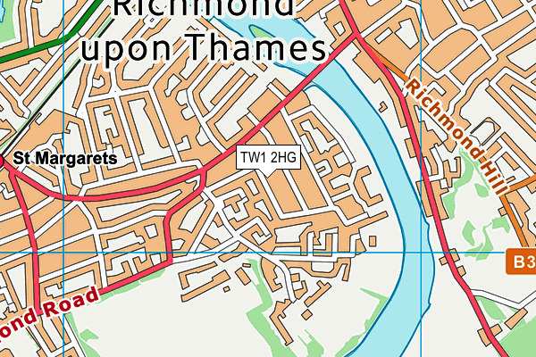 TW1 2HG map - OS VectorMap District (Ordnance Survey)