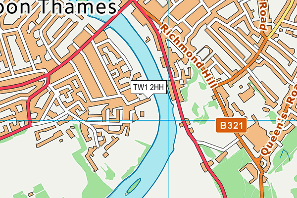 TW1 2HH map - OS VectorMap District (Ordnance Survey)