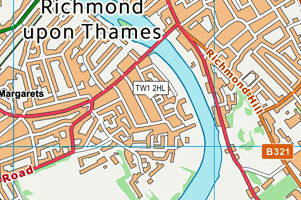 TW1 2HL map - OS VectorMap District (Ordnance Survey)