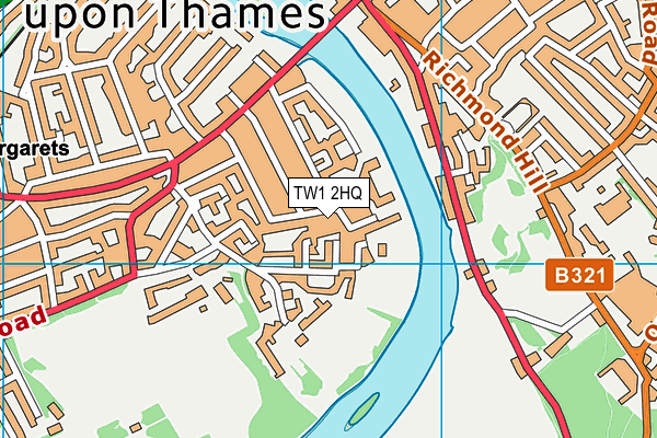 TW1 2HQ map - OS VectorMap District (Ordnance Survey)