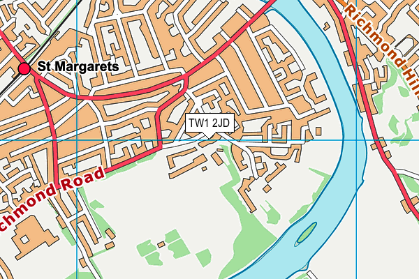TW1 2JD map - OS VectorMap District (Ordnance Survey)
