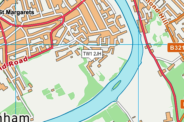 TW1 2JH map - OS VectorMap District (Ordnance Survey)