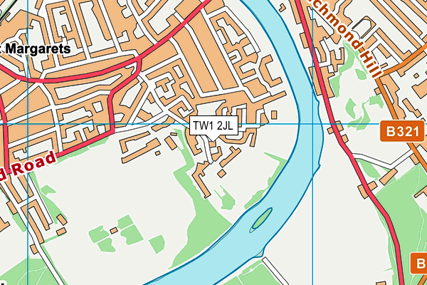 TW1 2JL map - OS VectorMap District (Ordnance Survey)