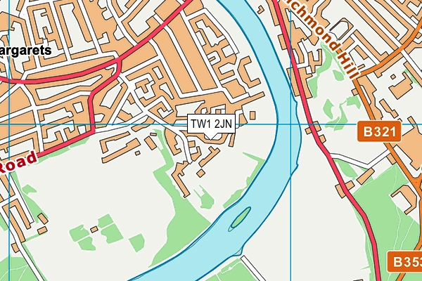 TW1 2JN map - OS VectorMap District (Ordnance Survey)
