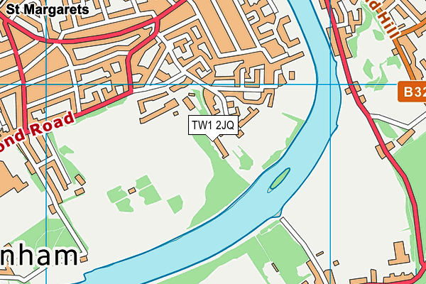 TW1 2JQ map - OS VectorMap District (Ordnance Survey)