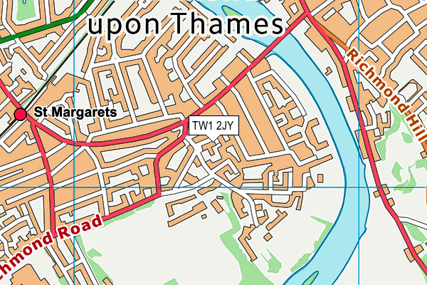 TW1 2JY map - OS VectorMap District (Ordnance Survey)
