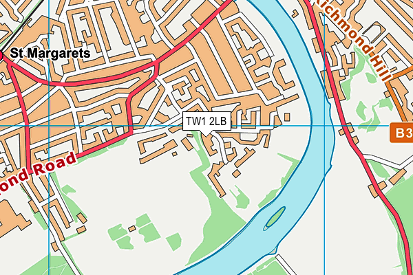TW1 2LB map - OS VectorMap District (Ordnance Survey)