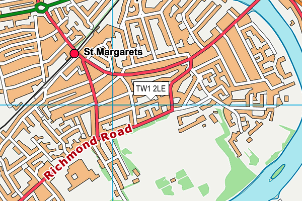 TW1 2LE map - OS VectorMap District (Ordnance Survey)