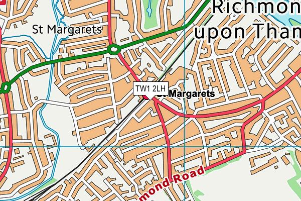 TW1 2LH map - OS VectorMap District (Ordnance Survey)
