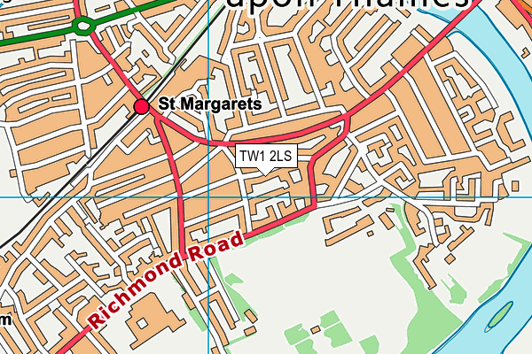 TW1 2LS map - OS VectorMap District (Ordnance Survey)