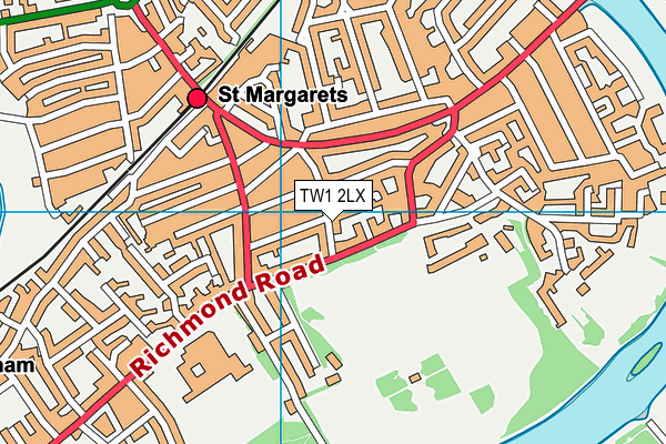 TW1 2LX map - OS VectorMap District (Ordnance Survey)