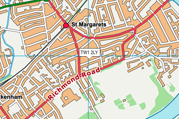 TW1 2LY map - OS VectorMap District (Ordnance Survey)